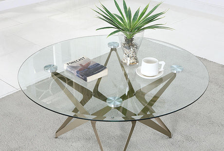 Alvise Champagne Coffee Table by Furniture of America at Eve Furniture