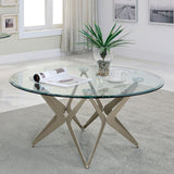 Alvise Champagne Coffee Table by Furniture of America at Eve Furniture