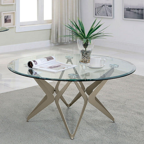 Alvise Champagne Coffee Table by Furniture of America at Eve Furniture