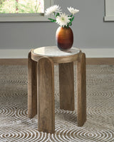 Alvoria Gray/White/Brown Accent Table