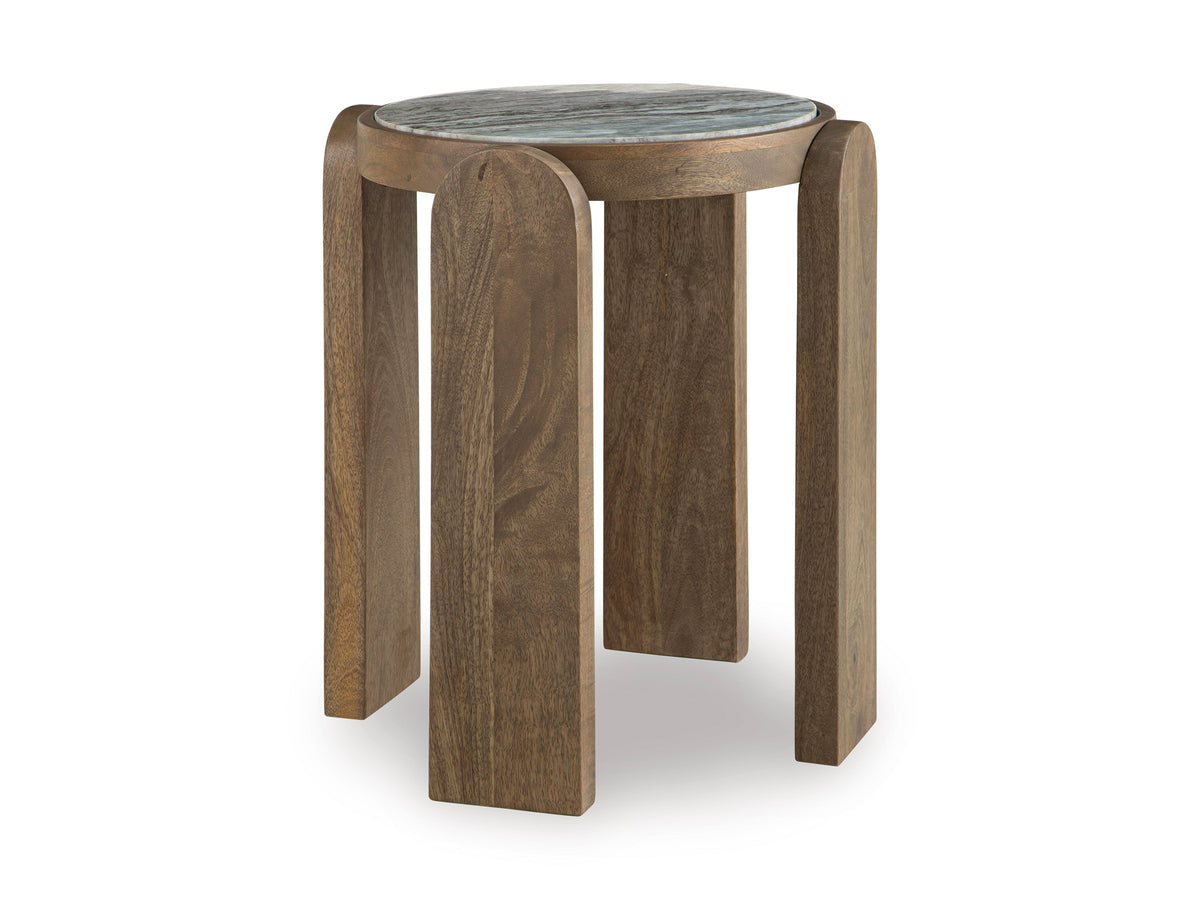 Alvoria Gray/White/Brown Accent Table