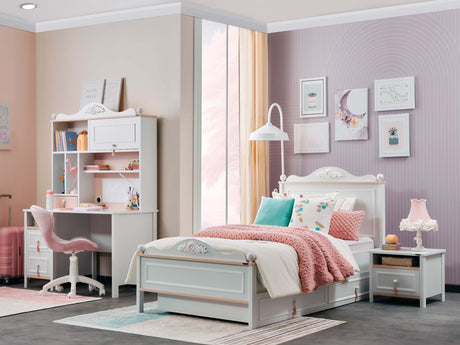 Alya Kids Room Set (Twin Bed & Study Desk & Nightstand) by Furnia at Eve Furniture