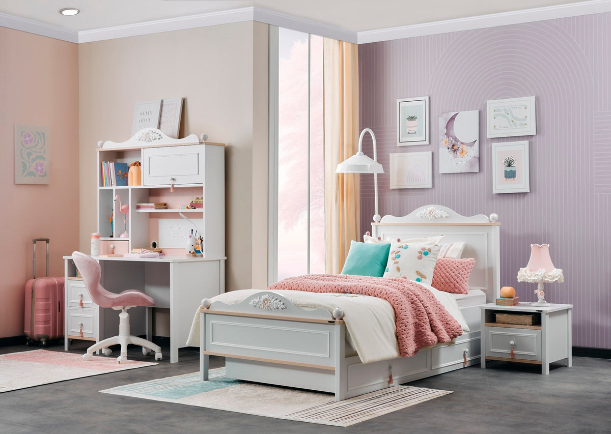 Alya Twin Bed With Headboard by Furnia at Eve Furniture
