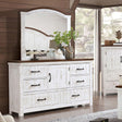 Alyson Distressed White/Walnut Dresser by Furniture of America at Eve Furniture