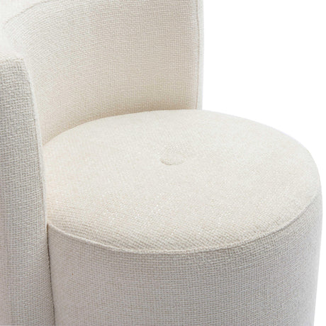 Alyssa Cream Chenille Rolling Desk Chair by TOV Furniture at Eve Furniture