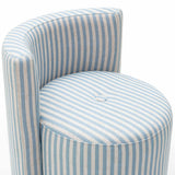 Alyssa Striped Performance Linen Rolling Desk Chair by TOV Furniture at Eve Furniture