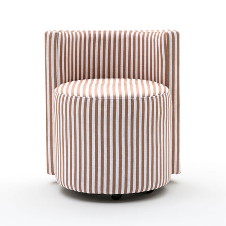 Alyssa Striped Performance Linen Rolling Desk Chair by TOV Furniture at Eve Furniture