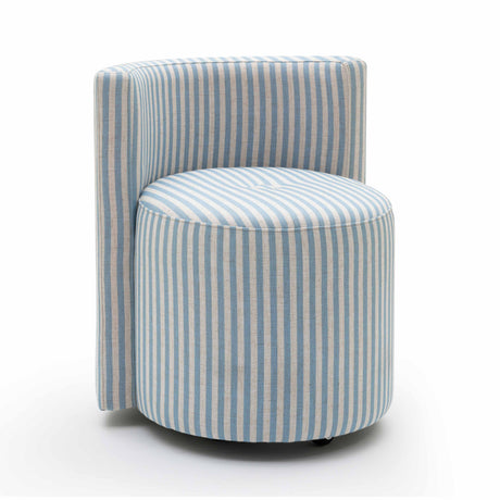 Alyssa Striped Performance Linen Rolling Desk Chair by TOV Furniture at Eve Furniture