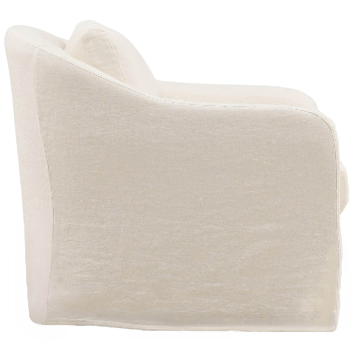 Ama Swivel Chair, Off-White by Dovetail at Eve Furniture