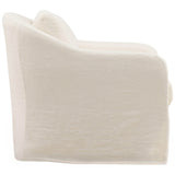 Ama Swivel Chair, Off-White by Dovetail at Eve Furniture