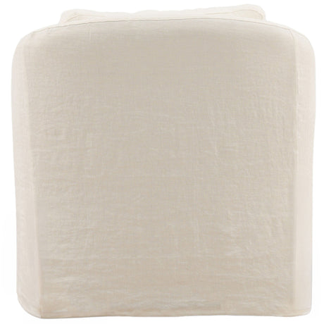 Ama Swivel Chair, Off-White by Dovetail at Eve Furniture