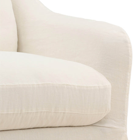 Ama Swivel Chair, Off-White by Dovetail at Eve Furniture