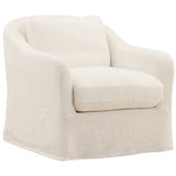 Ama Swivel Chair, Off-White by Dovetail at Eve Furniture