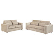 Amador Camel 2-Piece Chenille Upholstered Track Arm Living Room Set by Coaster at Eve Furniture