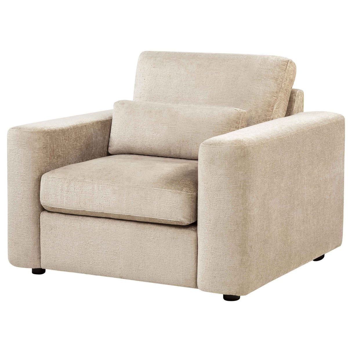 Amador Camel Chenille Upholstered Track Arm Accent Chair by Coaster at Eve Furniture