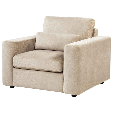 Amador Camel Chenille Upholstered Track Arm Accent Chair by Coaster at Eve Furniture
