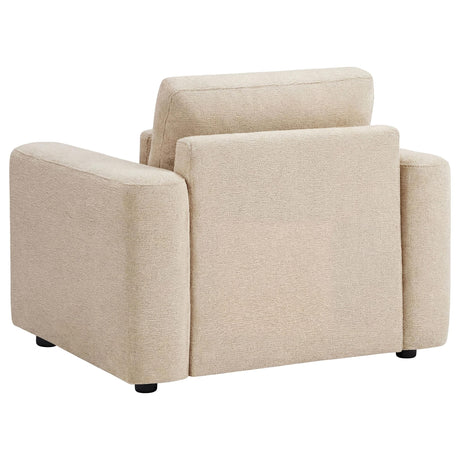Amador Camel Chenille Upholstered Track Arm Accent Chair by Coaster at Eve Furniture