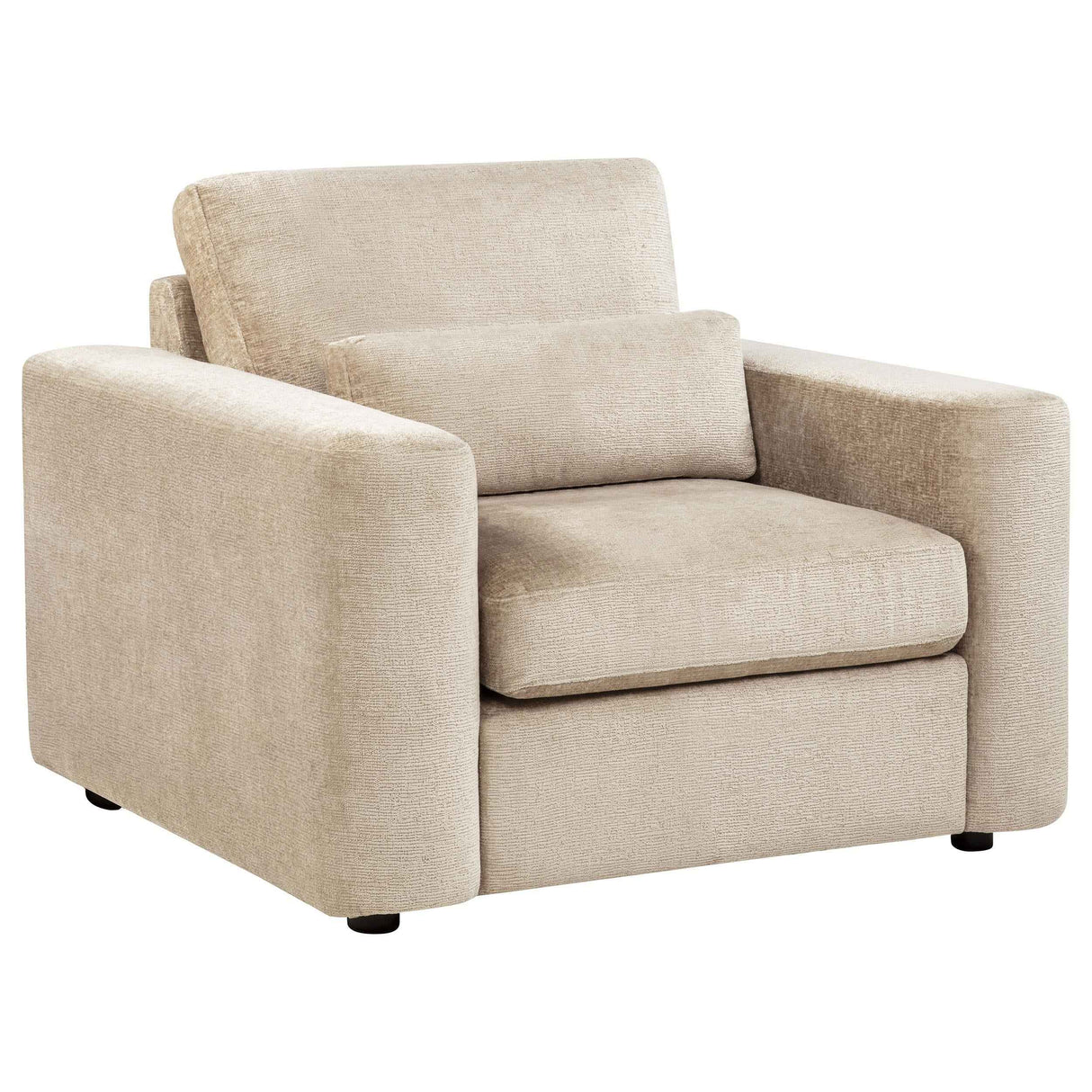 Amador Camel Chenille Upholstered Track Arm Accent Chair by Coaster at Eve Furniture