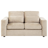 Amador Camel Chenille Upholstered Track Arm Loveseat by Coaster at Eve Furniture