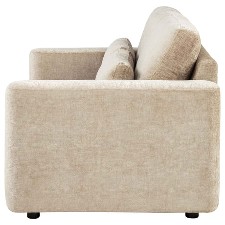 Amador Camel Chenille Upholstered Track Arm Loveseat by Coaster at Eve Furniture