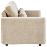 Amador Camel Chenille Upholstered Track Arm Loveseat by Coaster at Eve Furniture