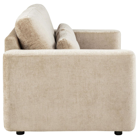 Amador Camel Chenille Upholstered Track Arm Loveseat by Coaster at Eve Furniture