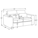 Amador Camel Chenille Upholstered Track Arm Loveseat by Coaster at Eve Furniture