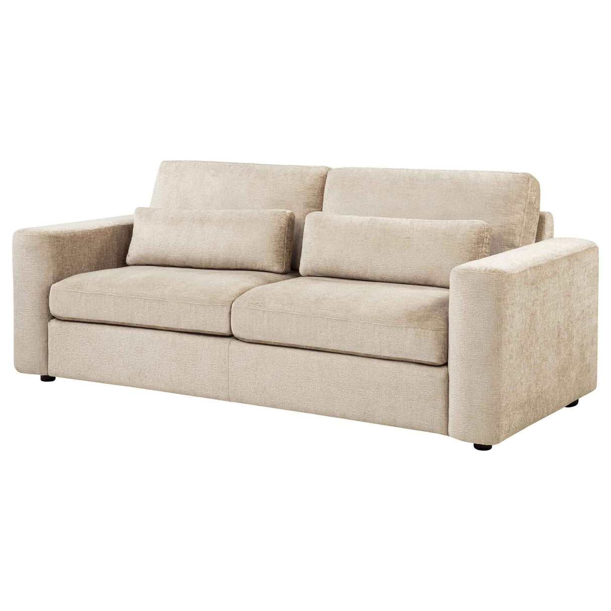 Amador Camel Chenille Upholstered Track Arm Sofa by Coaster at Eve Furniture