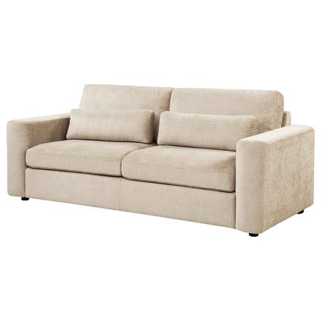 Amador Camel Chenille Upholstered Track Arm Sofa by Coaster at Eve Furniture