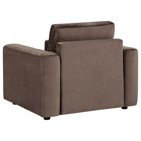 Amador Chocolate 3-Piece Chenille Upholstered Track Arm Living Room Set by Coaster at Eve Furniture