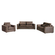 Amador Chocolate 3-Piece Chenille Upholstered Track Arm Living Room Set by Coaster at Eve Furniture