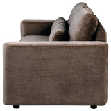 Amador Chocolate Chenille Upholstered Track Arm Sofa by Coaster at Eve Furniture