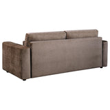 Amador Chocolate Chenille Upholstered Track Arm Sofa by Coaster at Eve Furniture