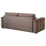 Amador Chocolate Chenille Upholstered Track Arm Sofa by Coaster at Eve Furniture