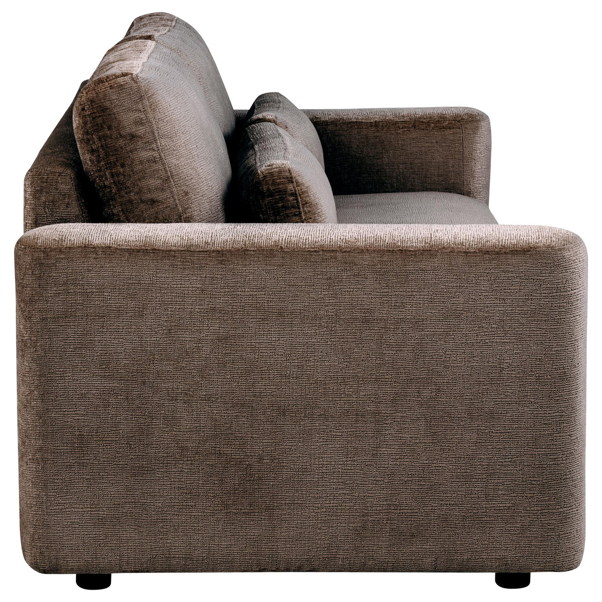 Amador Chocolate Chenille Upholstered Track Arm Sofa by Coaster at Eve Furniture