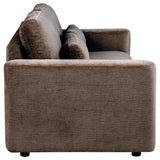 Amador Chocolate Chenille Upholstered Track Arm Sofa by Coaster at Eve Furniture
