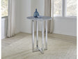 Amalfi 32 inch Round Carrara Marble Top Bar Table by Modus Furniture at Eve Furniture