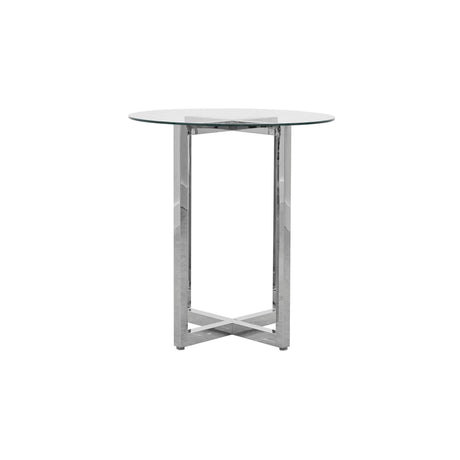 Amalfi 32 inch Round Glass Top Bar Table by Modus Furniture at Eve Furniture