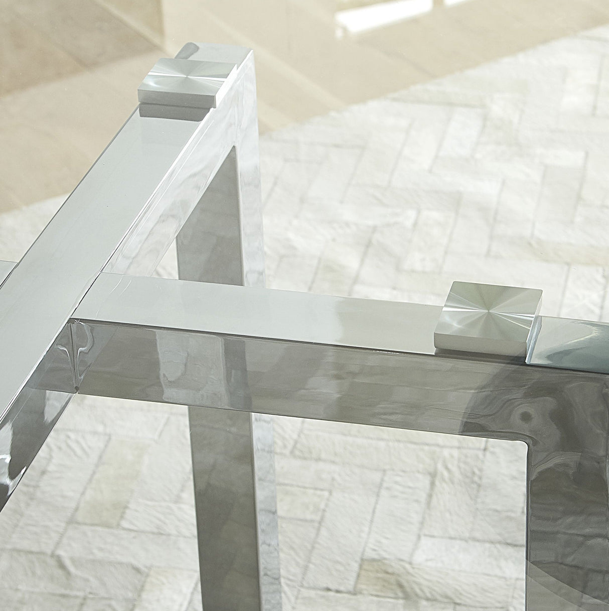 Amalfi 32 inch Round Glass Top Bar Table by Modus Furniture at Eve Furniture