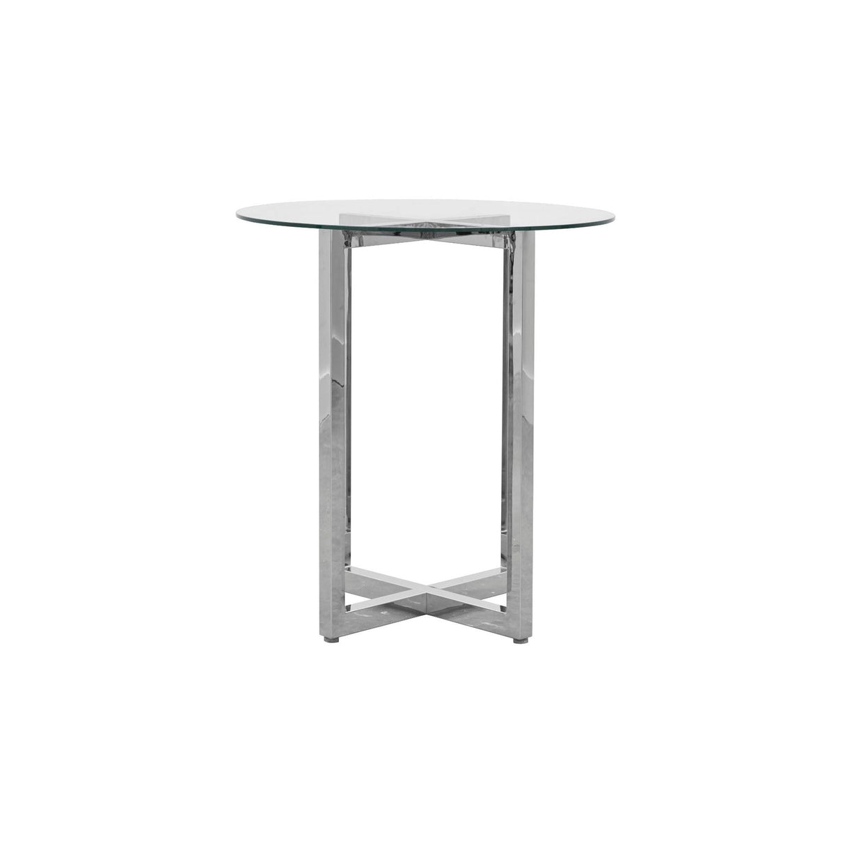 Amalfi 32 inch Round Glass Top Bar Table by Modus Furniture at Eve Furniture
