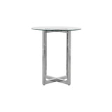 Amalfi 32 inch Round Glass Top Bar Table by Modus Furniture at Eve Furniture