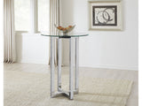 Amalfi 32 inch Round Glass Top Bar Table by Modus Furniture at Eve Furniture