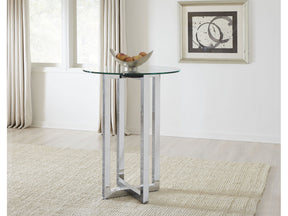 Amalfi 32 inch Round Glass Top Bar Table by Modus Furniture at Eve Furniture