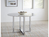 Amalfi 48 inch Round Carrara Marble Top Counter Table by Modus Furniture at Eve Furniture