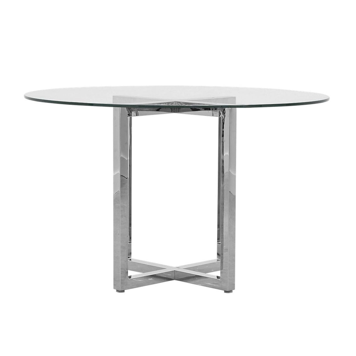 Amalfi 48 inch Round Glass Top Counter Table by Modus Furniture at Eve Furniture