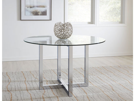 Amalfi 48 inch Round Glass Top Counter Table by Modus Furniture at Eve Furniture