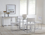 Amalfi 48 inch Round Glass Top Dining Table by Modus Furniture at Eve Furniture