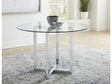 Amalfi 54 inch Round Glass Top Counter Table by Modus Furniture at Eve Furniture