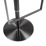Amalfi Black Performance Vegan Leather on Black Stool by TOV Furniture at Eve Furniture