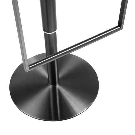 Amalfi Black Performance Vegan Leather on Black Stool by TOV Furniture at Eve Furniture